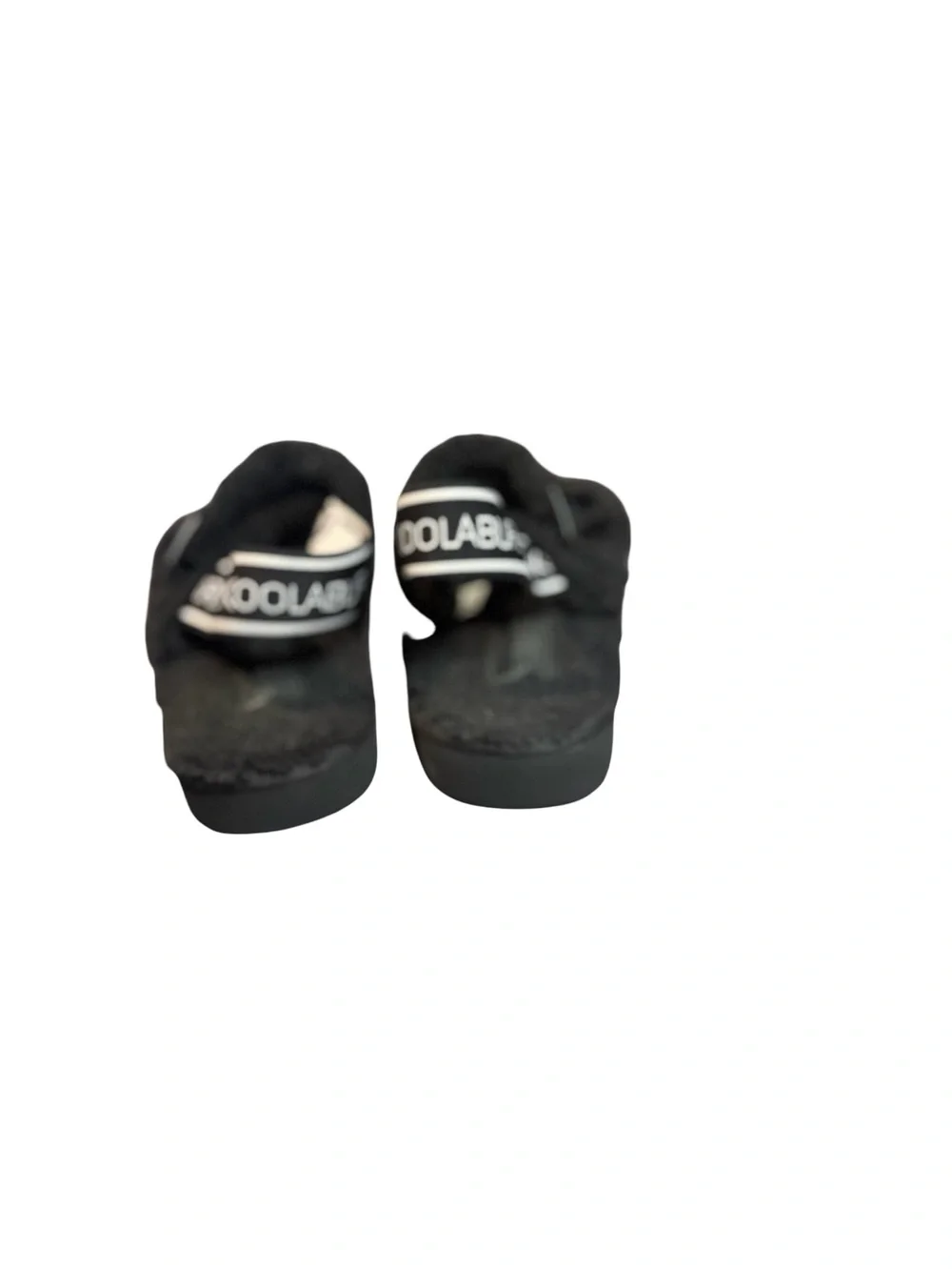 Koolaburra by UGG Women’s Black Slip-On Open Toe Faux Fur Slippers Sz 6